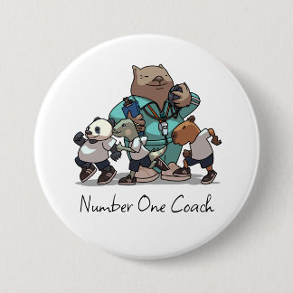 Wombat Thank You Coach Gift Sports Trainer Artwork 7.5 Cm Round Badge