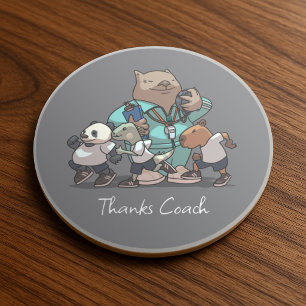 Wombat Thank You Coach Gift Sports Trainer Artwork Coaster