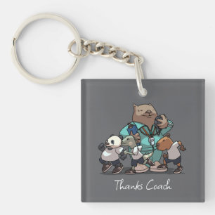 Wombat Thank You Coach Gift Sports Trainer Artwork Key Ring