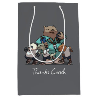 Wombat Thank You Coach Gift Sports Trainer Artwork Medium Gift Bag