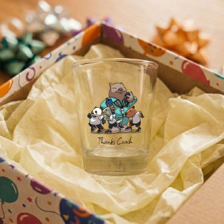 Wombat Thank You Coach Gift Sports Trainer Artwork Shot Glass