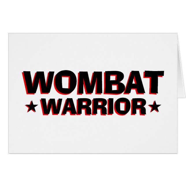 Wombat Warrior (Front Horizontal)