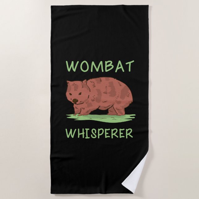 Wombat Whisperer Beach Towel (Front)