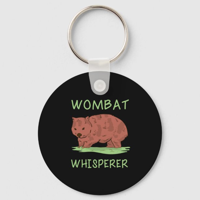 Wombat Whisperer Key Ring (Front)