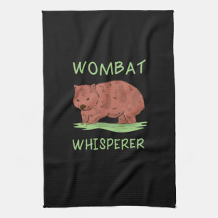 Wombat Whisperer Tea Towel