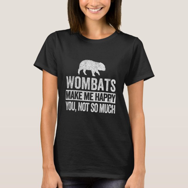 Wombat   Wombat Quote Retro T-Shirt (Front)