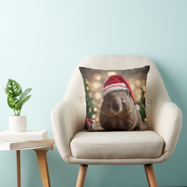 "Wombat Wonderland: A Cozy Christmas Eve" Cushion (Chair)
