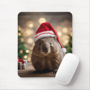 "Wombat Wonderland: A Cozy Christmas Eve" Mouse Pad