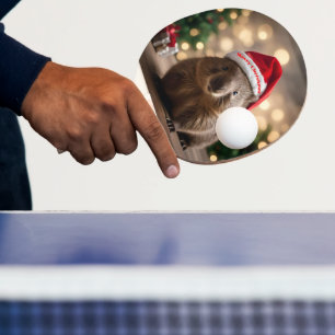 "Wombat Wonderland: A Cozy Christmas Eve" Ping Pong Paddle