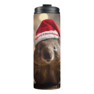 "Wombat Wonderland: A Cozy Christmas Eve" Stemless Thermal Tumbler