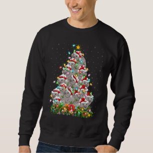Wombat Xmas Lights Santa Wombat Christmas Tree Sweatshirt