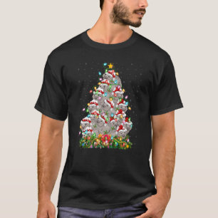 Wombat Xmas Lights Santa Wombat Christmas Tree T-Shirt