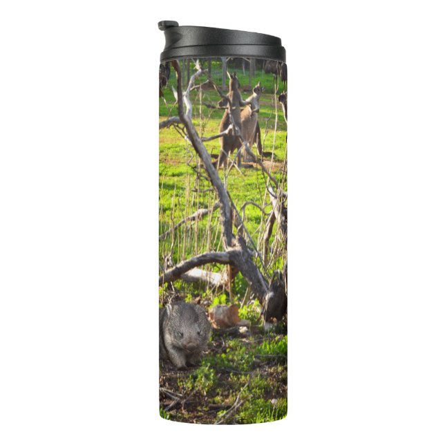 Wombats And Kangaroos, Thermal Tumbler (Rotated Right)