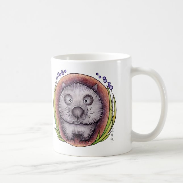 'Wombie' the wombat mug (Right)
