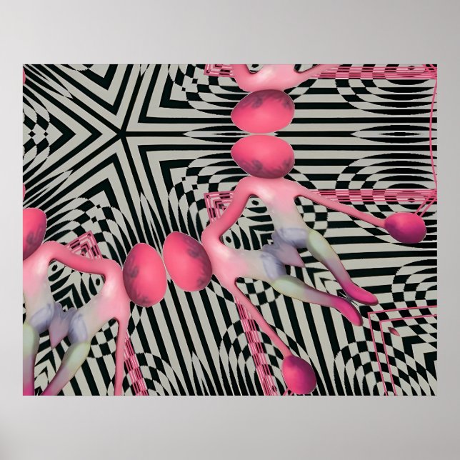 Wombo Flag of Independence Surrealism Poster (Front)