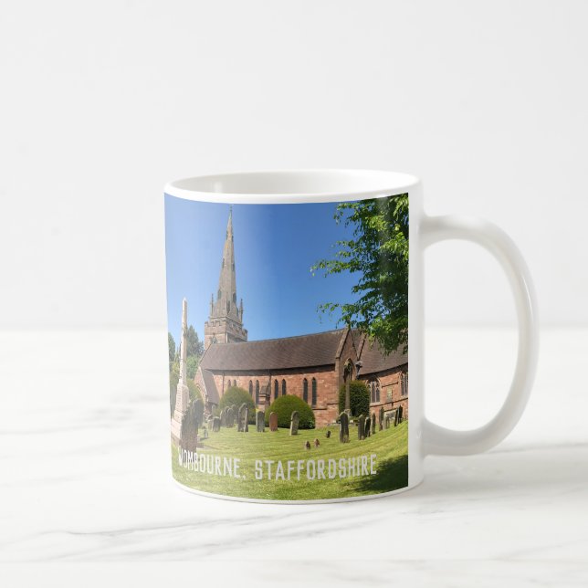 Wombourne, Staffordshire Church on a Coffee Mug (Right)