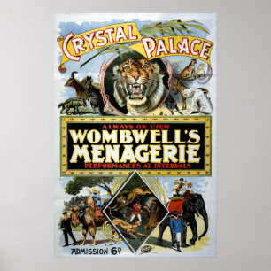 Wombwell's Menagerie Crystal Palace Poster