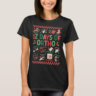 Women 12 Days Of Ortho Christmas Orthopedic Winter T-Shirt