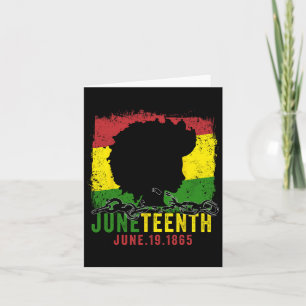 Women 1865 June 19 Afro Girl Independence Day Card