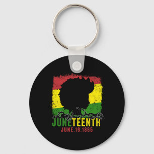 Women 1865 June 19 Afro Girl Independence Day Key Ring