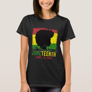 Women 1865 June 19 Afro Girl Independence Day T-Shirt