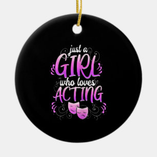 Women Actress Girl Acting Broadway Musicals Acter Ceramic Ornament