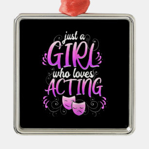 Women Actress Girl Acting Broadway Musicals Acter Metal Ornament