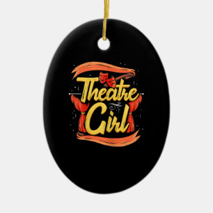 Women Actress Girl Musical Broadway Actress Acter Ceramic Ornament