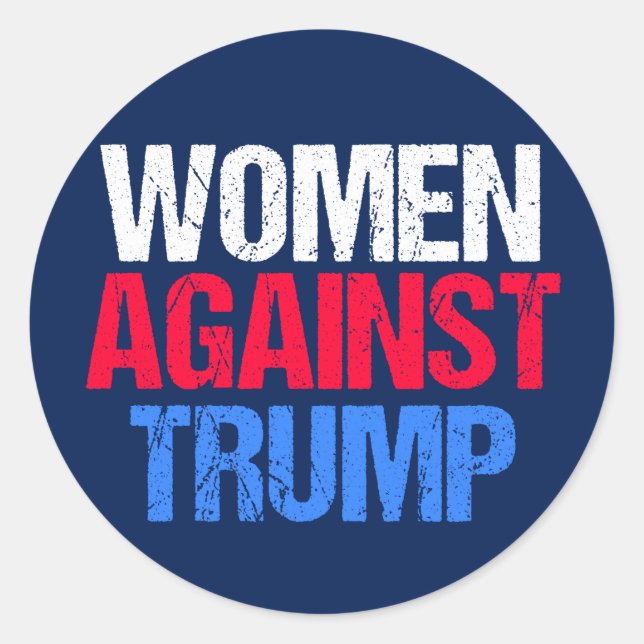 Women Against Donald Trump Classic Round Sticker (Front)