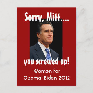 Women against Mitt Postcard