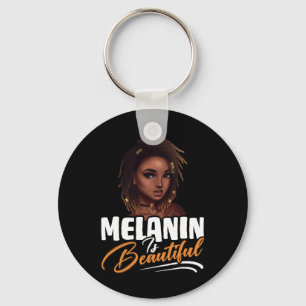 Women American Afro Queen Black Pride Melanin Is B Key Ring