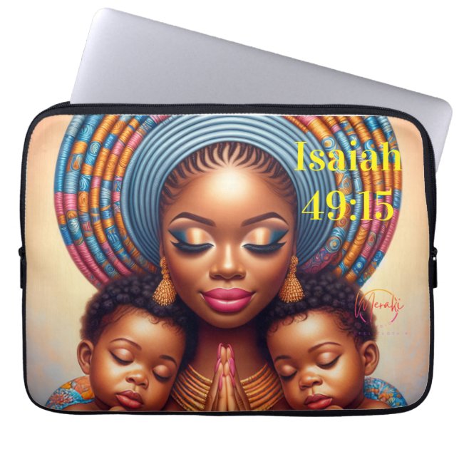 Women and child Isaiah 49:15: Laptop Sleeve (Front)