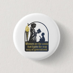 Women and Generational Building 3 Cm Round Badge