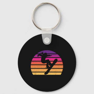 Women And Girls In Sports Eighties Snowboarding Key Ring