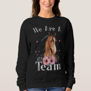 Women and Girls Riders Love Horses floral Sweatshirt