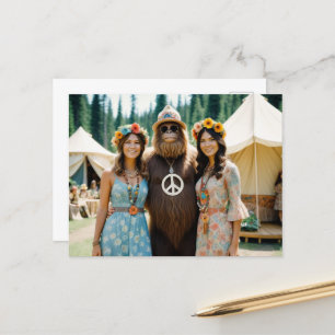 Women and Sasquatch Retro Festival Postcard