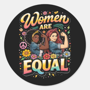 Women Are Equal Classic Round Sticker