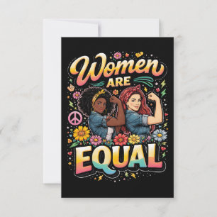 Women Are Equal Thank You Card