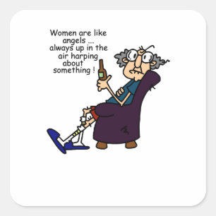 Women Are Like Angels Square Sticker