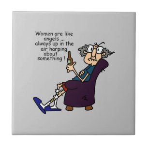 Women Are Like Angels Tile