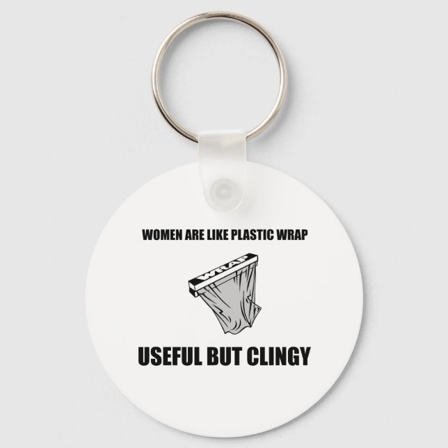 Women are like plastic wrap key ring (Front)