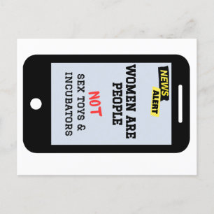 "women are people", "NOT incubators"  feminist  Postcard