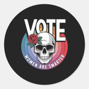 Women Are Smarter Harris 2024 Wheimer 2024 Vote Ha Classic Round Sticker
