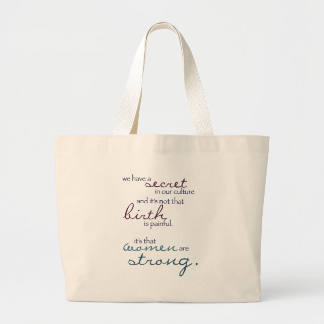 women are strong large tote bag (Front)