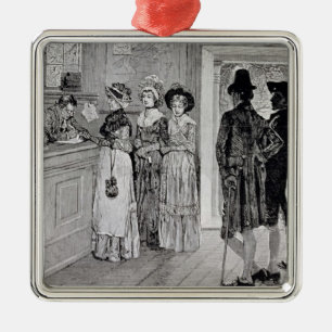 Women at the Polls in New Jersey Metal Ornament