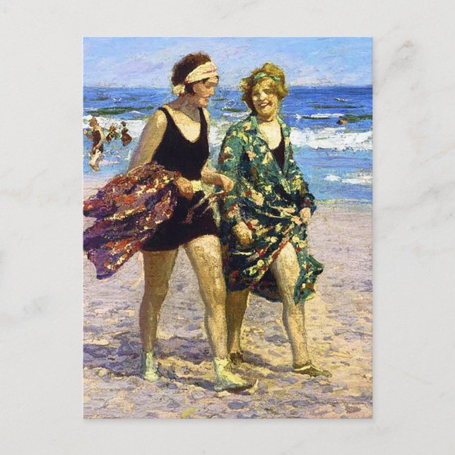 Women at the Sea Edward Henry Potthast Postcard (Front)
