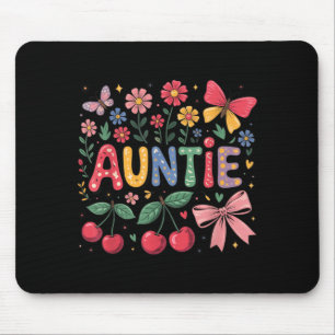 Women Auntie Coquette Bow Pink Spring Summer Mouse Pad