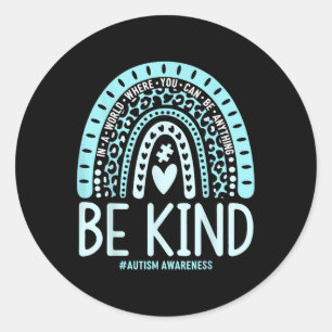 Women Autism Awareness Classic Round Sticker