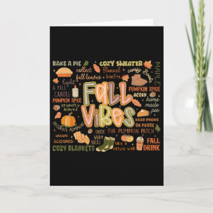 Women Autumn Coquette Bow Fall Vibes Pumpkin Thank Card