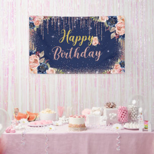 Women Background Party Supplies Rose Backdrop Banner
